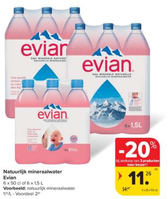 Natuurlijk mineraalwater Evian