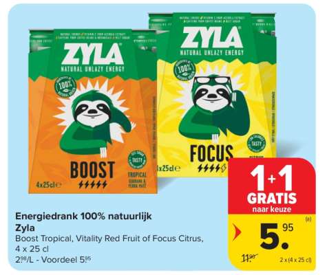 Energiedrank 100% natuurlijk Zyla