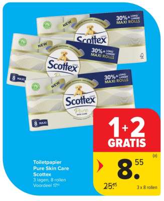 Toiletpapier Pure Skin Care Scottex
