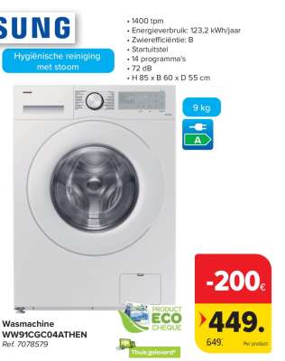 SAMSUNG Wasmachine WW91CGC04ATHEN