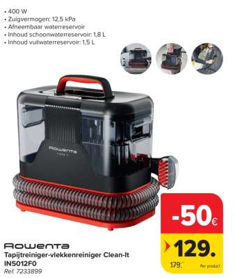 Rowenta Tapijtreiniger-vlekkenreiniger Clean-It IN5012FO