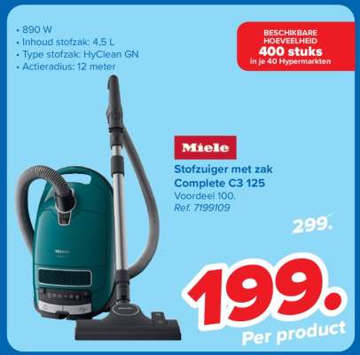Miele Stofzuiger met zak Complete C3 125