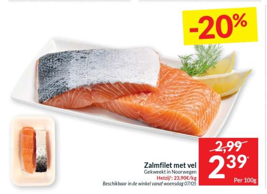Zalmfilet met vel