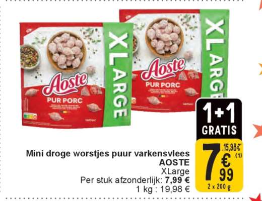 Mini droge worstjes puur varkensvlees