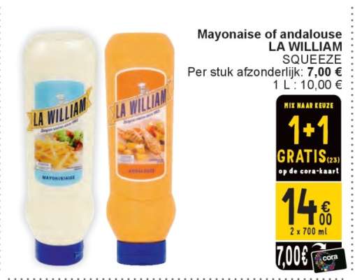 Mayonaise of andalouse LA WILLIAM SQUEEZE