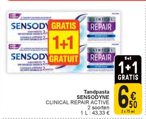Tandpasta SENSODYNE CLINICAL REPAIR ACTIVE