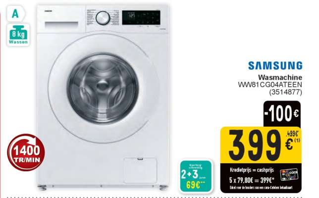Samsung Wasmachine WW81CG04ATEEN