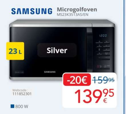 Samsung Microgolfoven MS23K3513AS/EN
