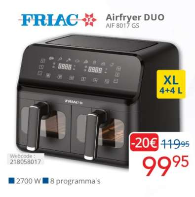 FRIAC Airfryer DUO AIF 8017 GS