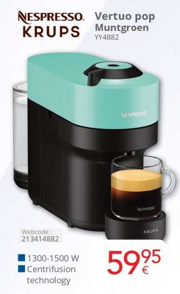 NESPRESSO KRUPS Vertuo pop Muntgroen YY4882