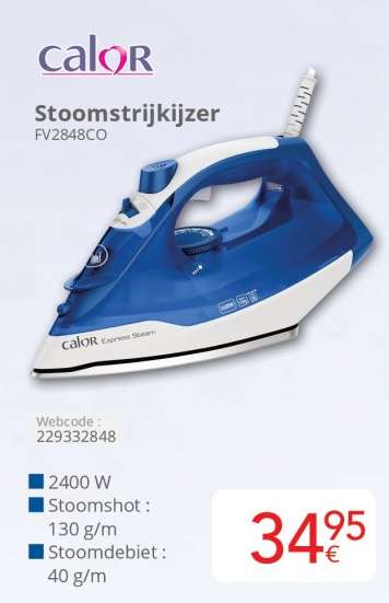 Calor Stoomstrijkijzer FV2848CO