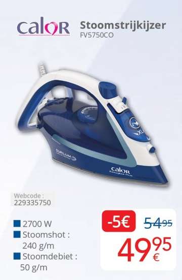 Calor Stoomstrijkijzer FV5750CO