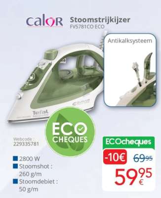 Calor Stoomstrijkijzer FV5781CO ECO