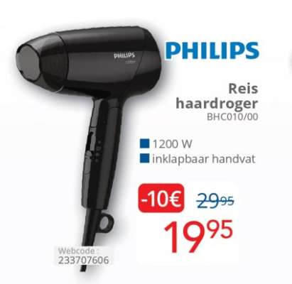 PHILIPS Reis haardroger BHC010/00