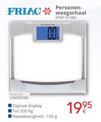 FRIAC Personenweegschaal EPWF-0108G