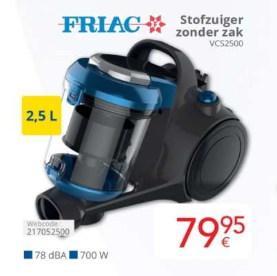 FRIAC Stofzuiger zonder zak VCS2500