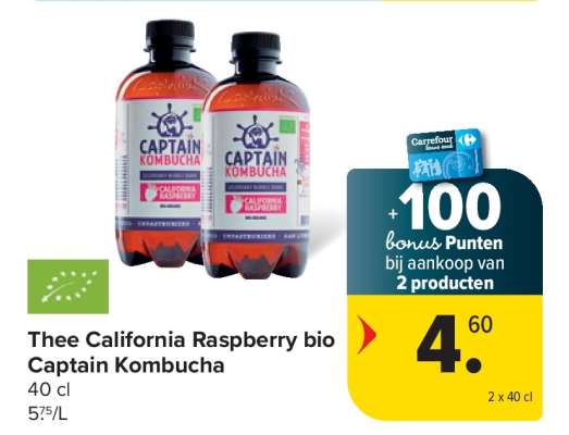 Thee California Raspberry bio Captain Kombucha