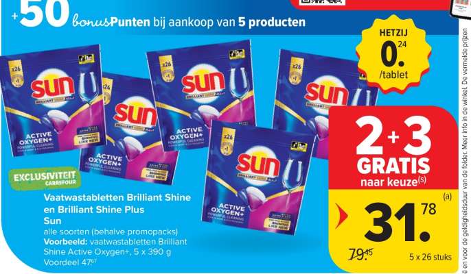 Sun Vaatwastabletten Brilliant Shine en Brilliant Shine Plus