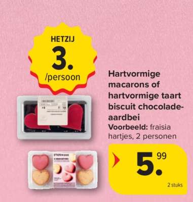 Hartvormige macarons of hartvormige taart biscuit chocolade-aardbei