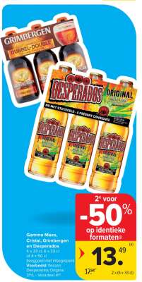 Gamma Maes, Cristal, Grimbergen en Desperados