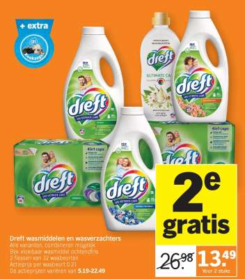Dreft wasmiddelen en wasverzachters
