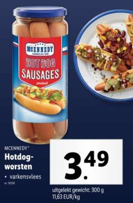 MCENNEDY Hotdog-worsten