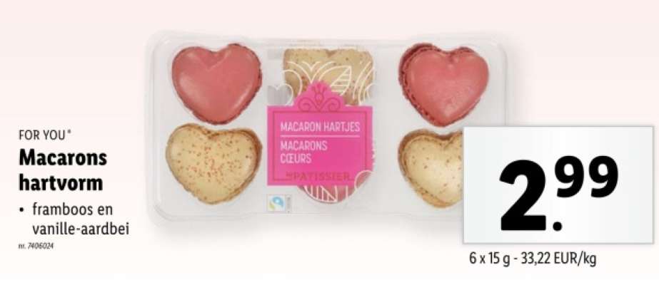 FOR YOU Macarons hartvorm