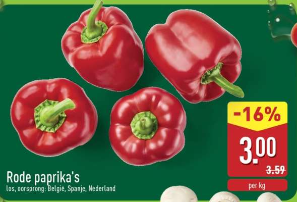 Rode paprika's
