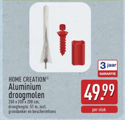HOME CREATION Aluminium droogmolen