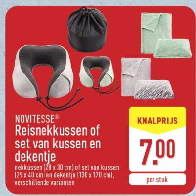 NOVITESSE Reiskussen of set van kussen en dekentje