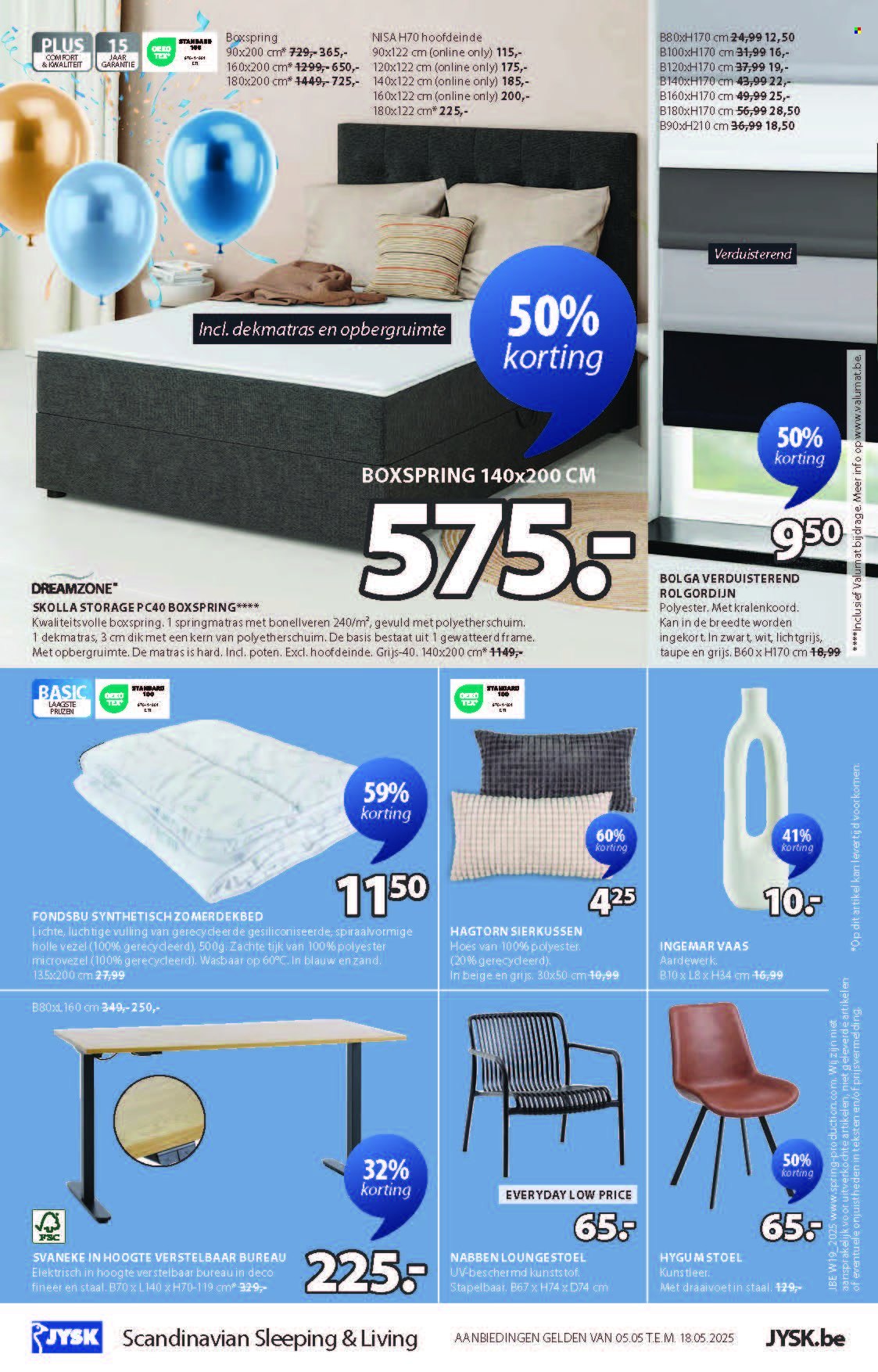 JYSK-aanbieding - 05/05/2025 - 18/05/2025. Pagina 1