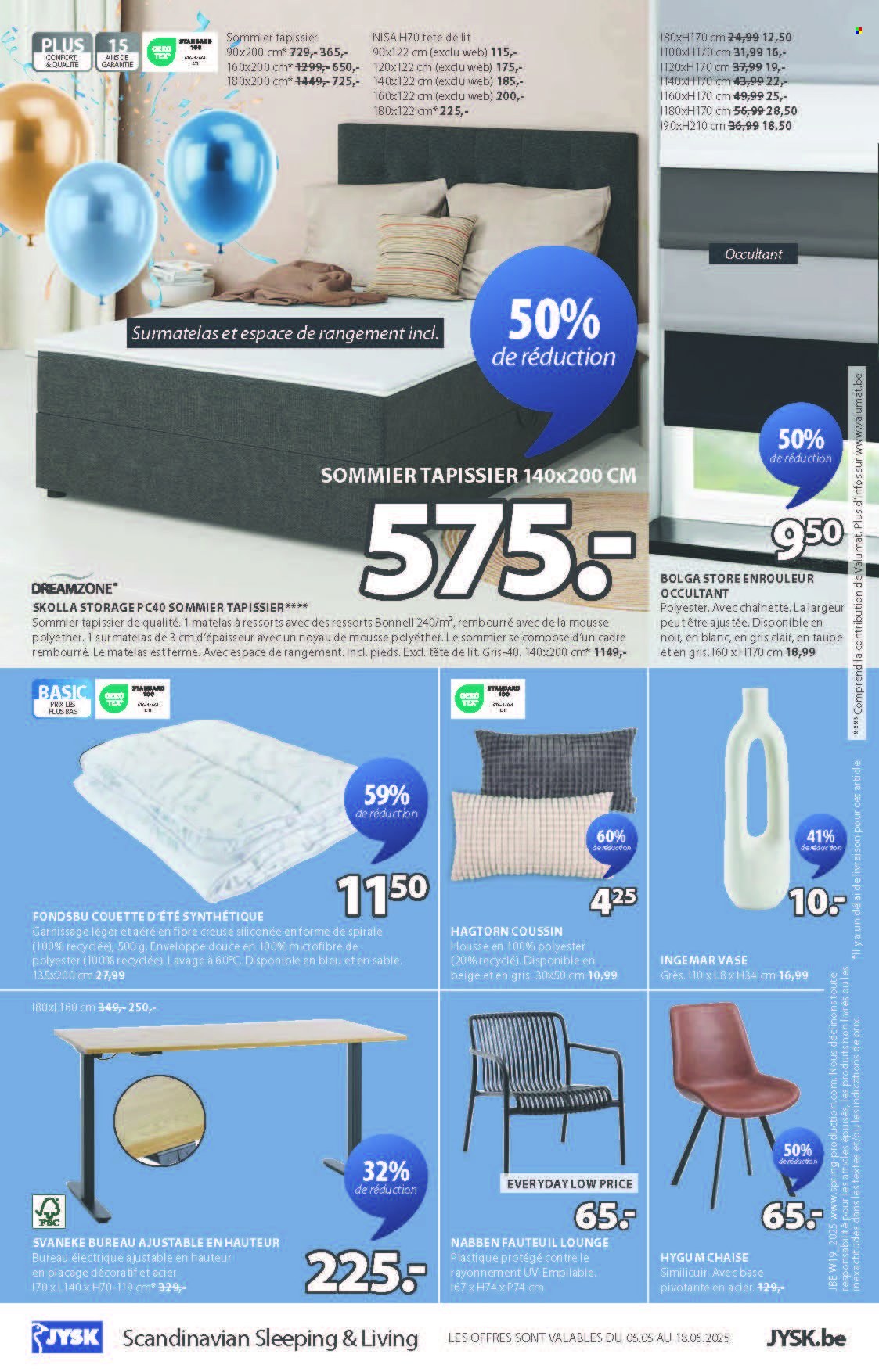 JYSK-aanbieding - 05/05/2025 - 18/05/2025. Pagina 1