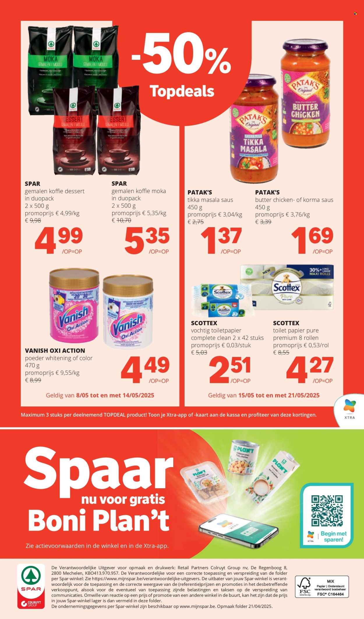 SPAR-aanbieding - 08/05/2025 - 21/05/2025. Pagina 1