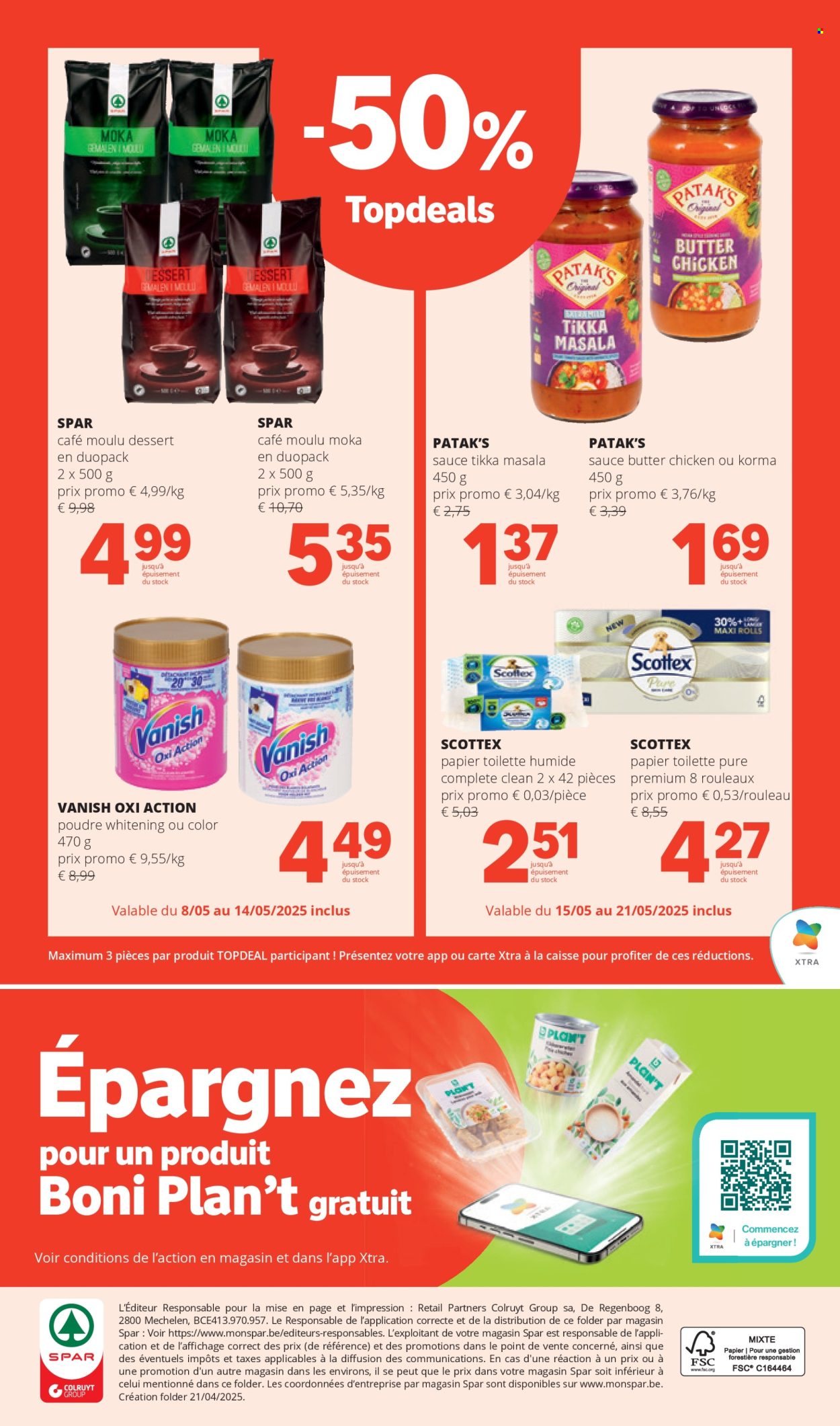 SPAR-aanbieding - 08/05/2025 - 21/05/2025. Pagina 1