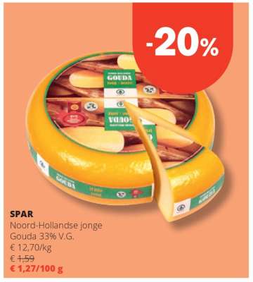 SPAR Noord-Hollandse jonge Gouda 33% V.G.