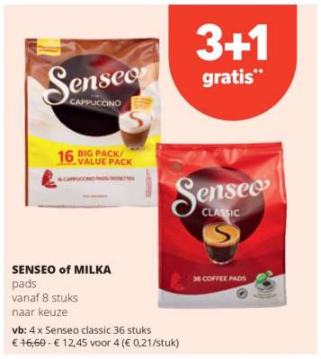 SENSEO of MILKA pads