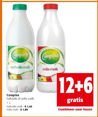 Campina halfvolle of volle melk