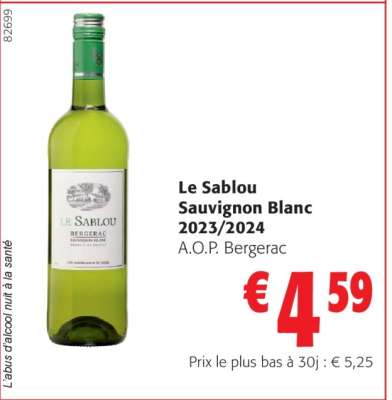 Le Sablou Sauvignon Blanc 2023/2024