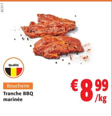 Tranche BBQ marinée