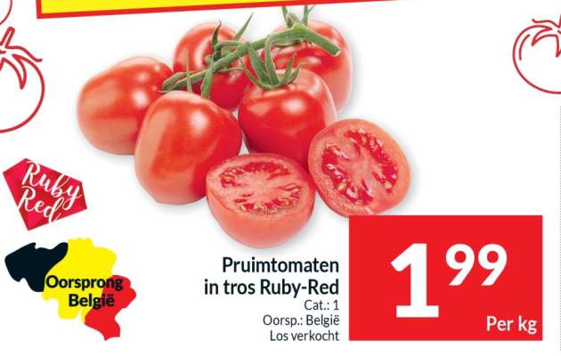 Pruimtomaten in tros Ruby-Red