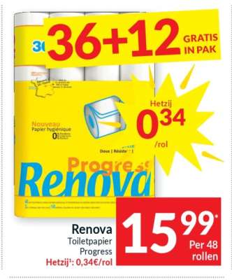 Renova Toiletpapier Progress