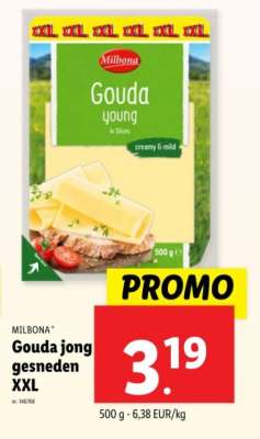 MILBONA Gouda jong gesneden XXL