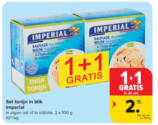 Set tonijn in blik