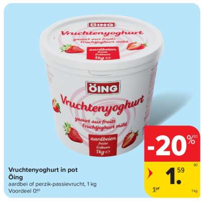 Vruchtenyoghurt in pot Öing