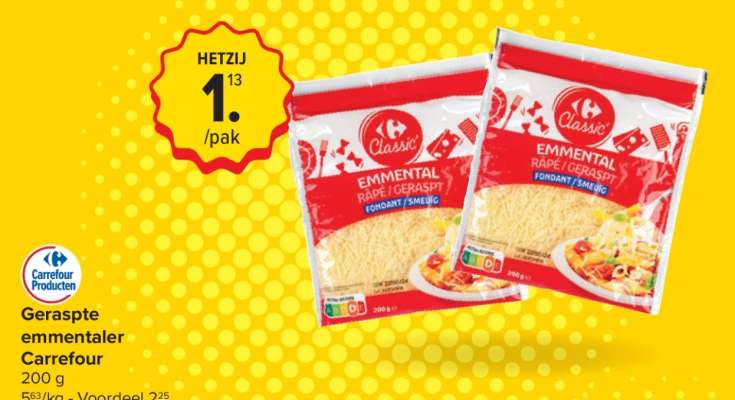 Geraspte emmentaler Carrefour