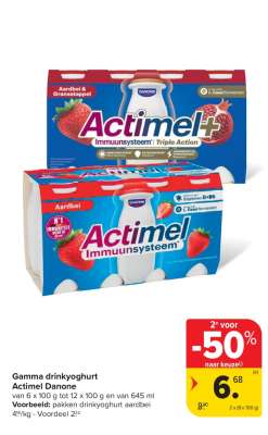 Gamma drinkyoghurt Actimel Danone