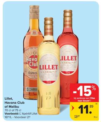 Lillet, Havana Club of Malibu