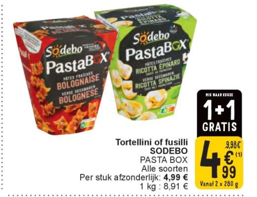 Sodebo Pasta Box