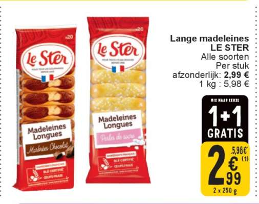 Lange madeleines LE STER