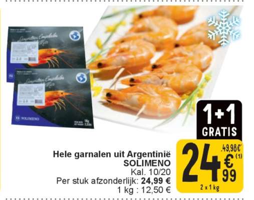 Hele garnalen uit Argentinië SOLIMENO